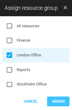 Assign Resource Group