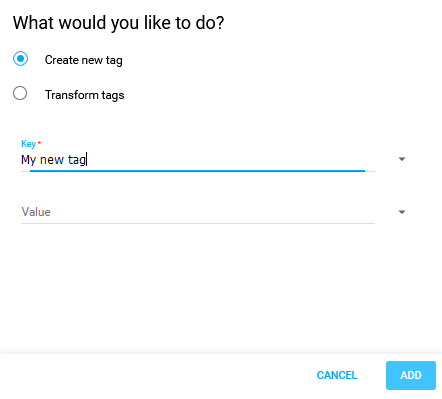 Enter key to new tag