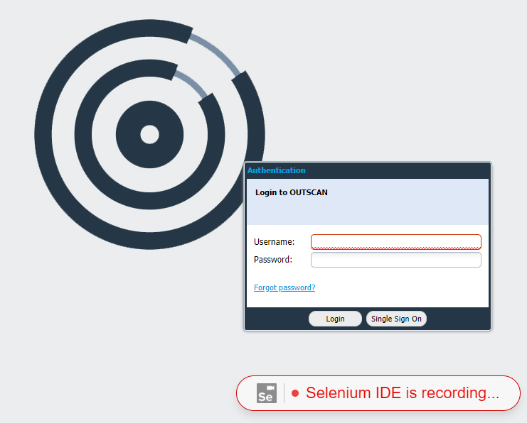Selenium IDE is recording