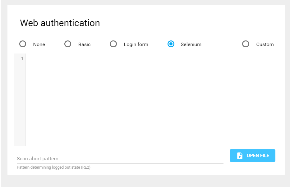 Scan Configuration Settings