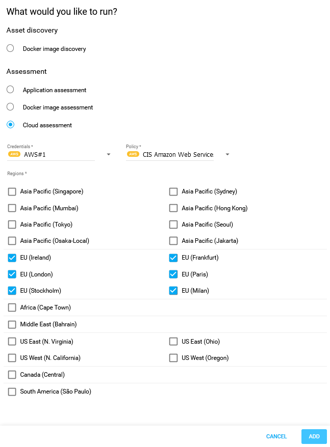 Cloudsec Scan Configuration Regions