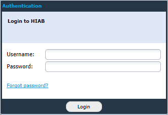 HIAB Login Authentication