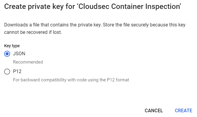 Key Type JSON 