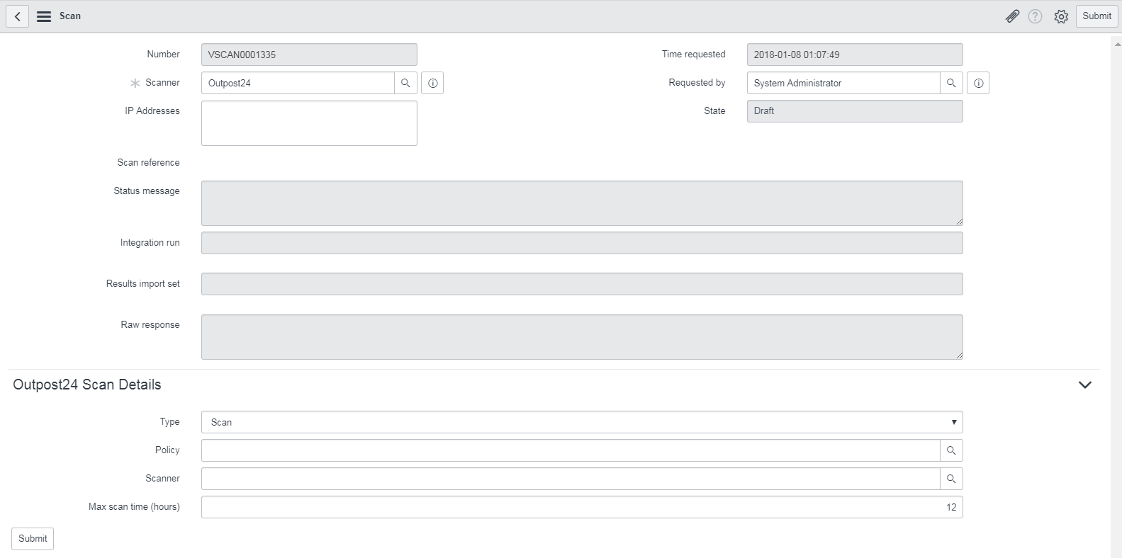 Vulnerability Scanning - New Scans