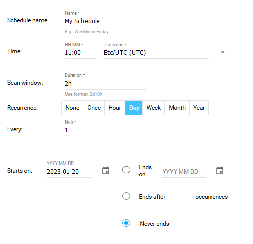 Example Schedule 2