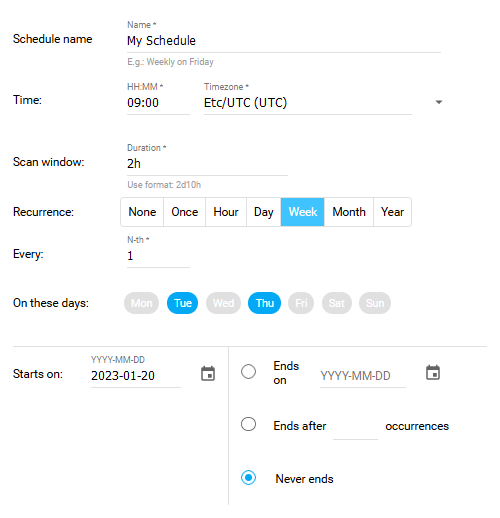 Example Schedule 3