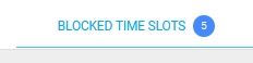 Number of Days with Blocked Time Slots