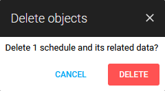 Delete Schedule Confirmation