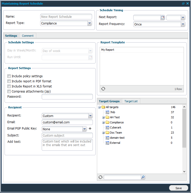 Maintaining Report Schedule