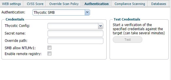 Thycotic SMB Authentication 