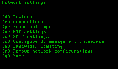 HIAB Console Network Settings