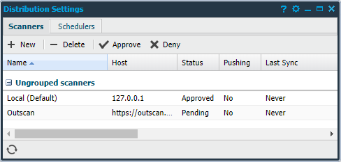 Distributioin Settings Scanners