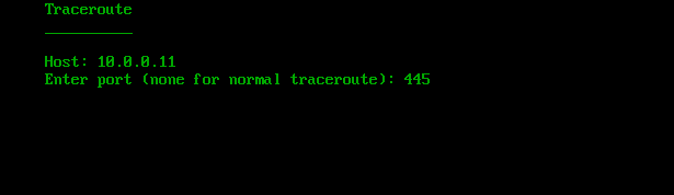 HIAB Console Traceroute