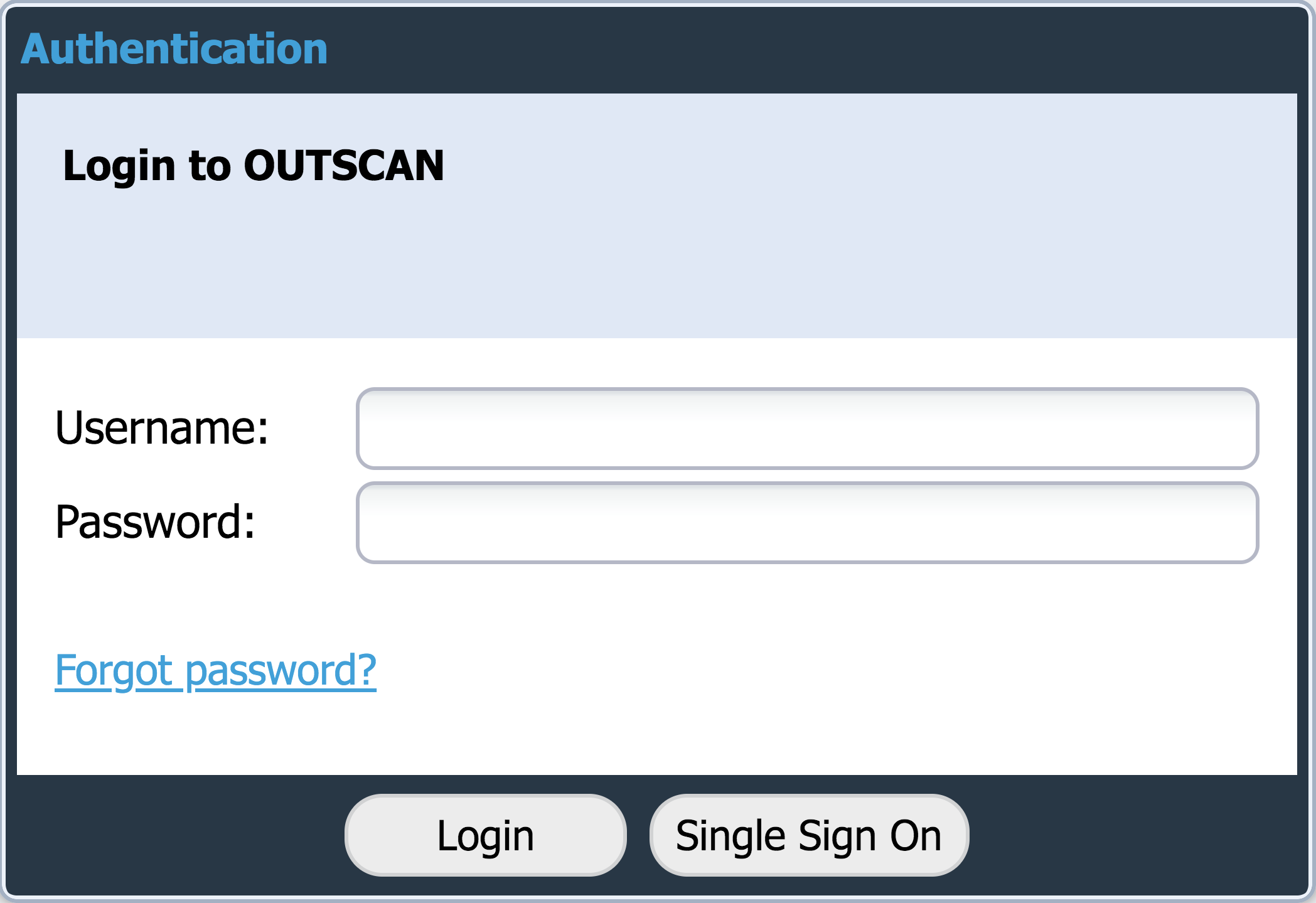 Login to OUTSCAN