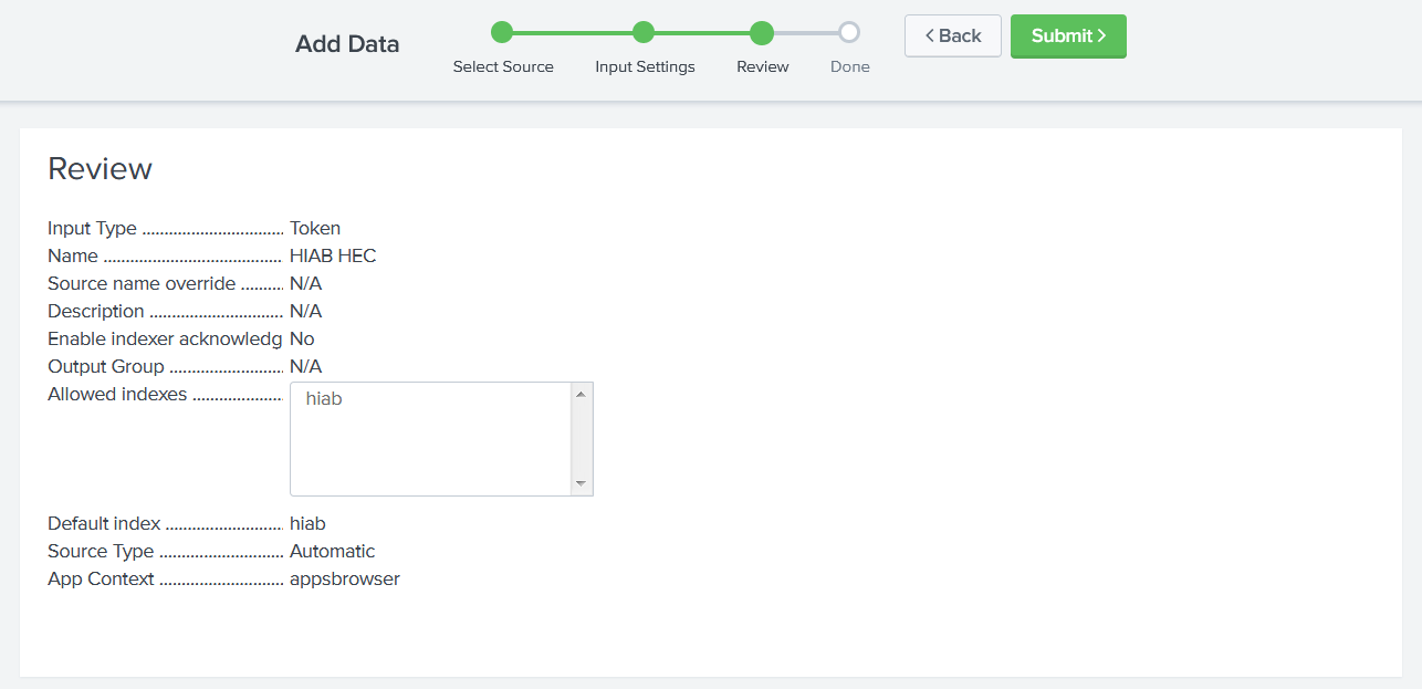 Splunk Add Data