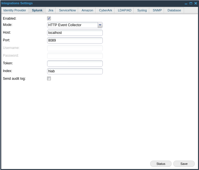 Integrations Settings