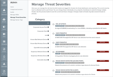 Manage Threat Severities