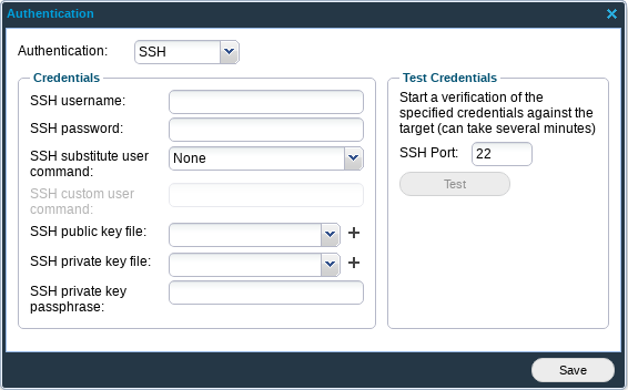 Set Target Authentication