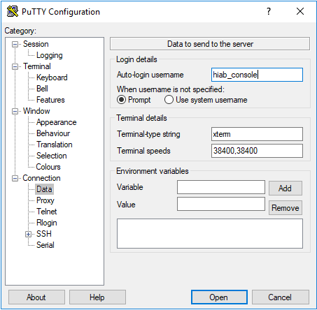 Data to send to the server