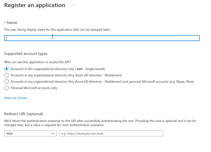 Register an appliacation