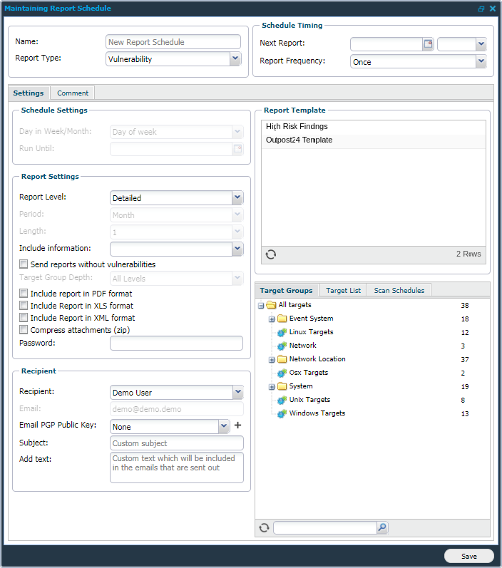  Maintaining Report Schedule