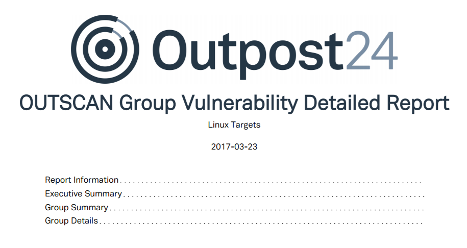 Group Vulnerability Report