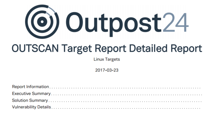 Target Report Detailed Report