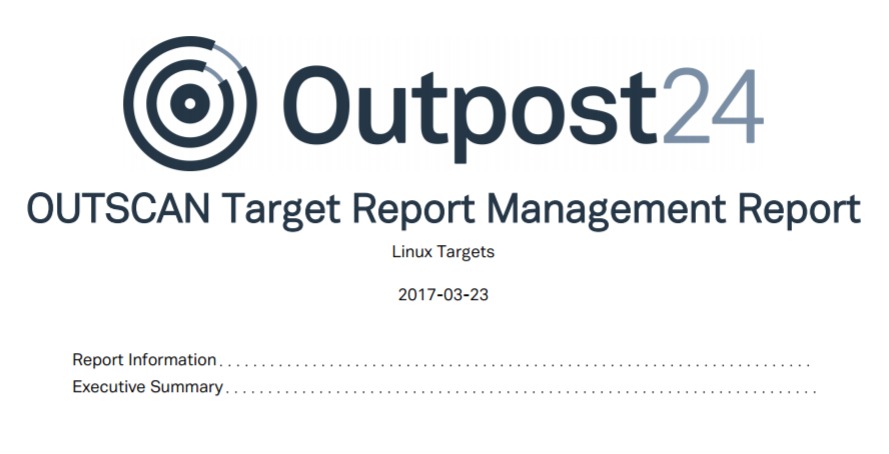 Target Report Management Report