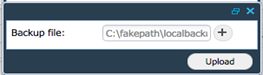 Upload Bsckup File