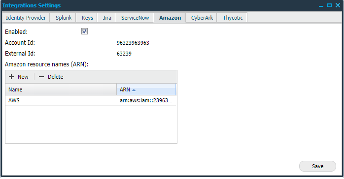 Integrations Settings - Amazon