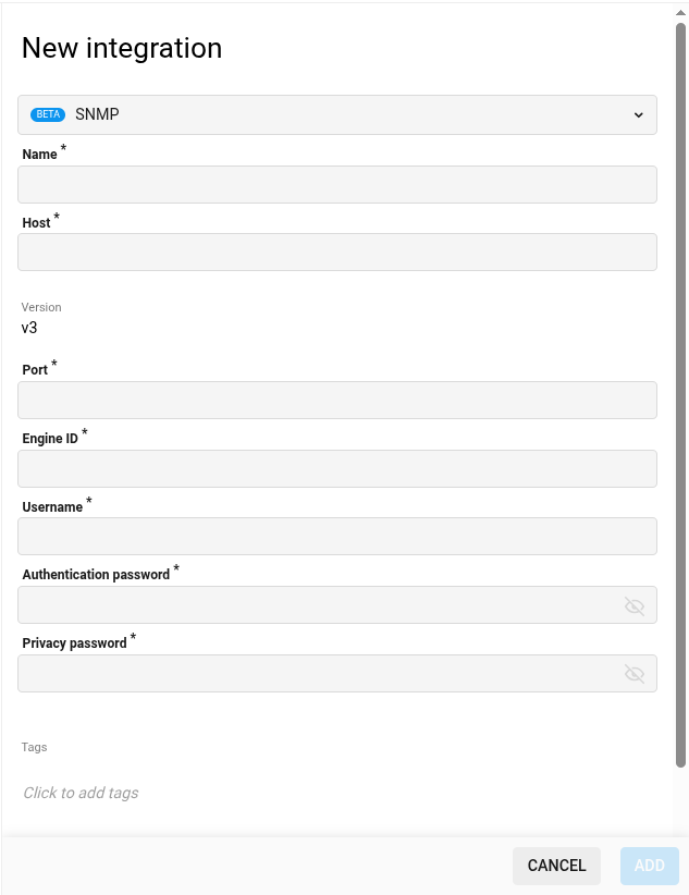 Portal Integration SNMP