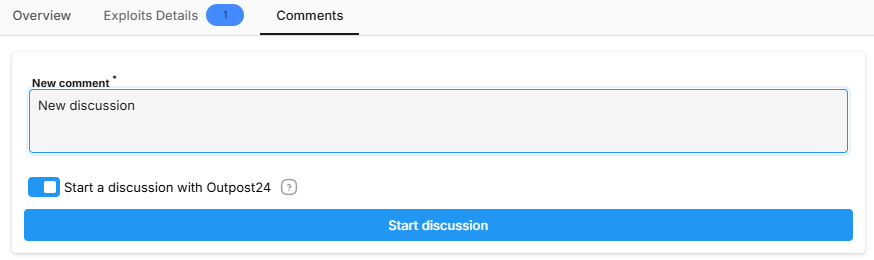 Start discussion with Team