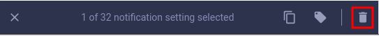 Protal Notification Toolbar Delete