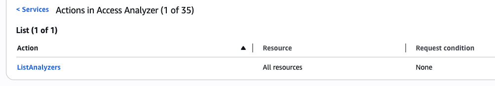 Actions in Access Analyzer