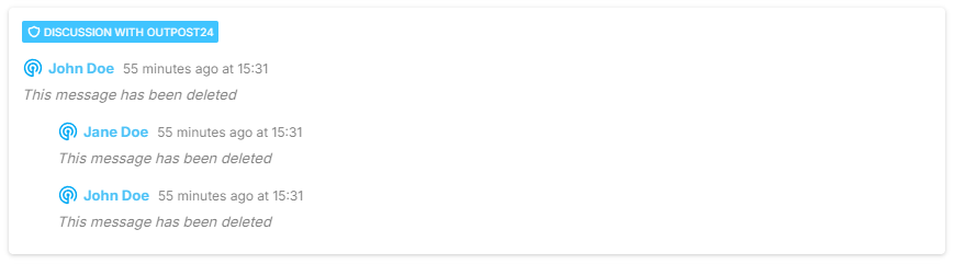 Deleting a discussion tree