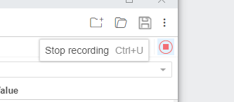 Stop recording