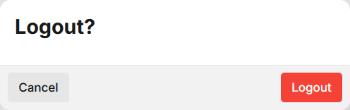 Portal logout confirmation